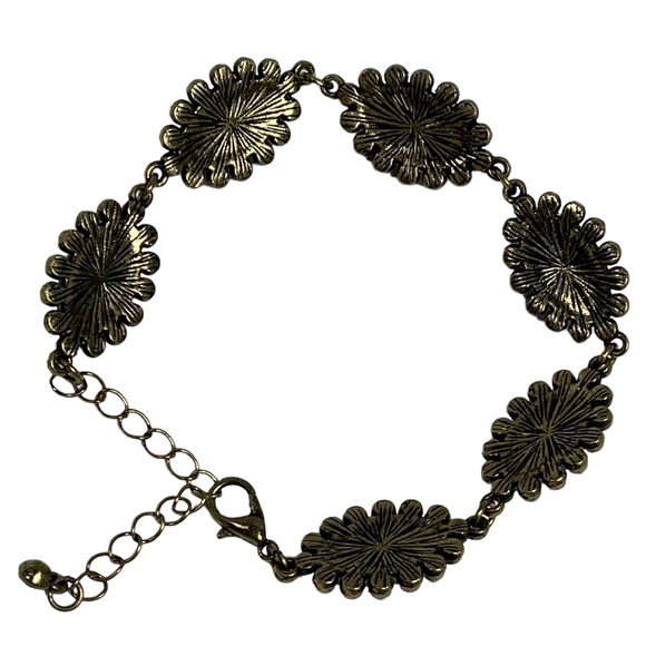 Fire Opal oval (imitation) charm bracelet with metal brass colored hardware NEW - Picture 7 of 7